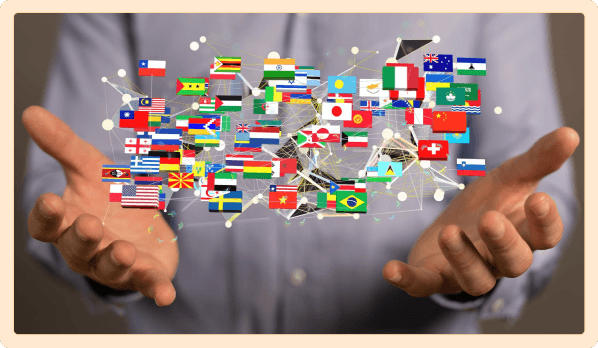 Multi currency and language support illlustration