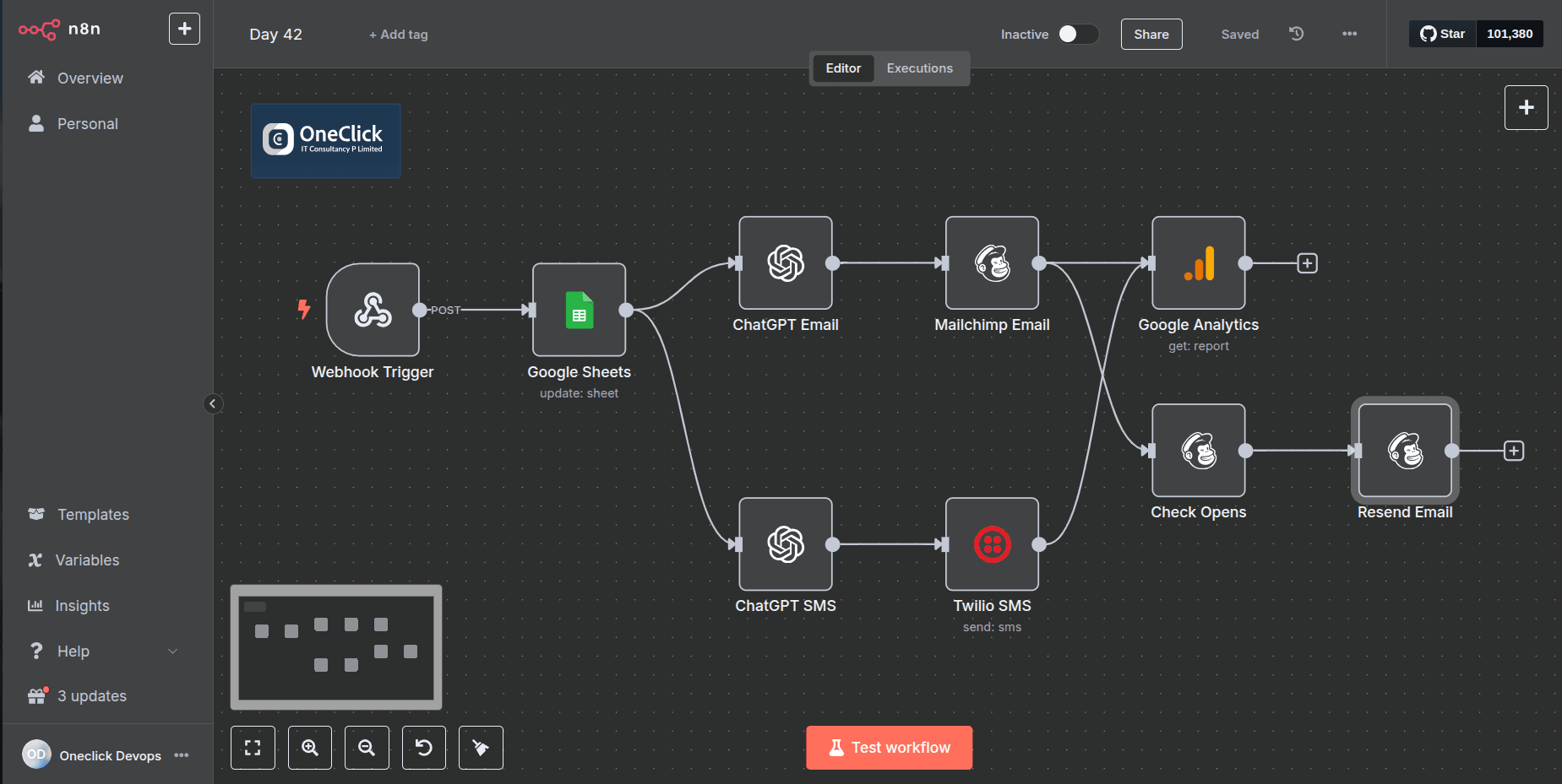 High-volume email and SMS blast automation using AI agents and n8n
