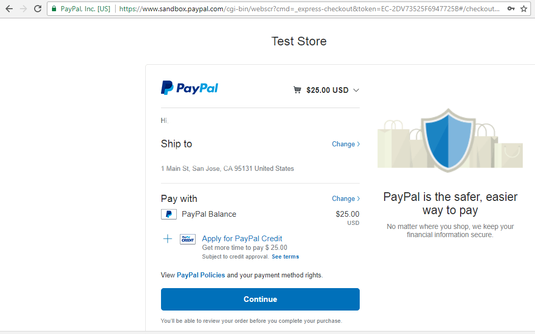 paypal payment page paypal payment page
