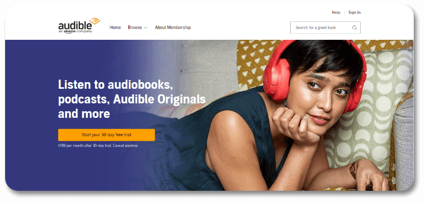 Audible app website