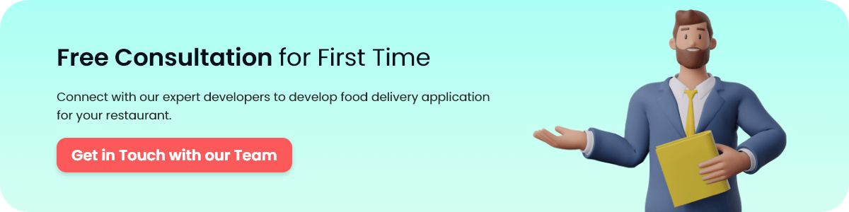 Connect with our expert developers to develop food delivery application
for your restaurant.