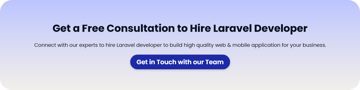 Connect with our experts to hire Laravel developer to build high quality web & mobile application for your business.