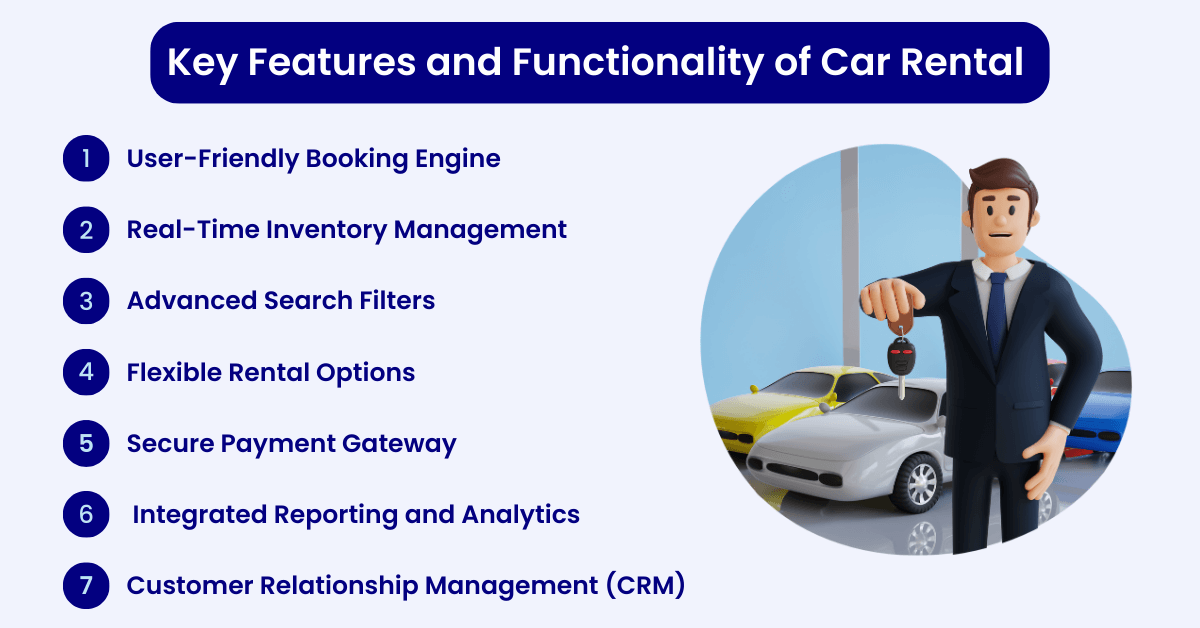 key features and functionality of car rental