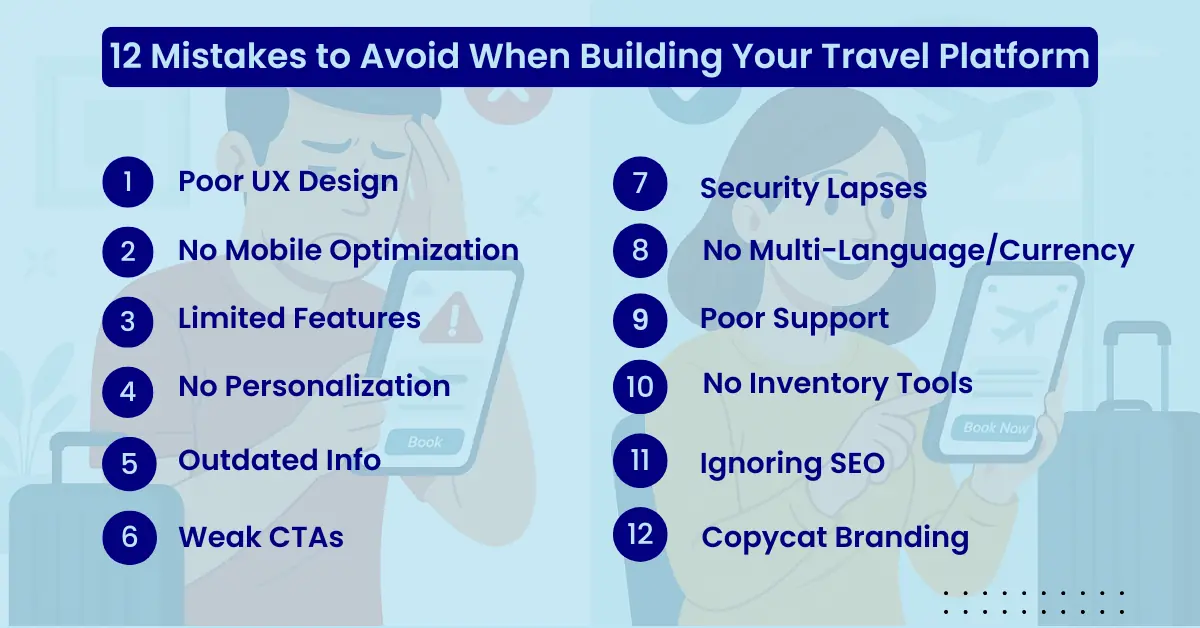 Mistakes to avoid when building your travel platform