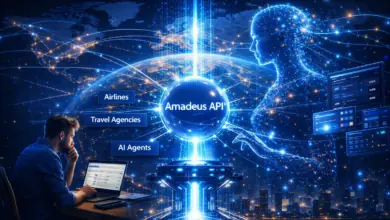 AI agents using Amadeus API integration to search, compare, and book flights across global travel networks.